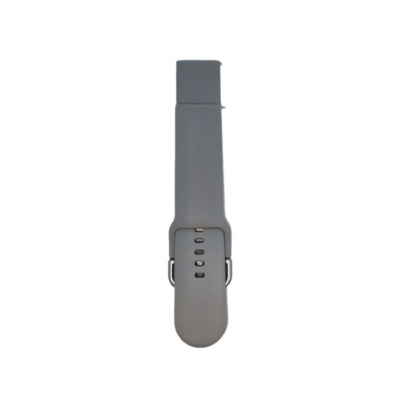 Браслет силиконовый однотонный без кнопки 22мм для часов Amazfit GTR 47mm, Haylou LS05 (серый)